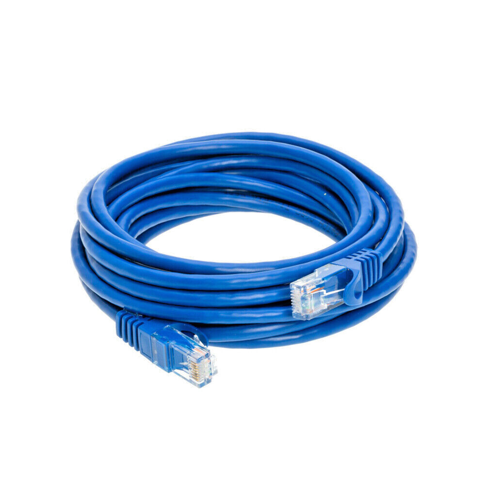 CAT6 Ethernet Patch Cable LAN Network RJ45 Cord Blue 25FT Multipack LOT