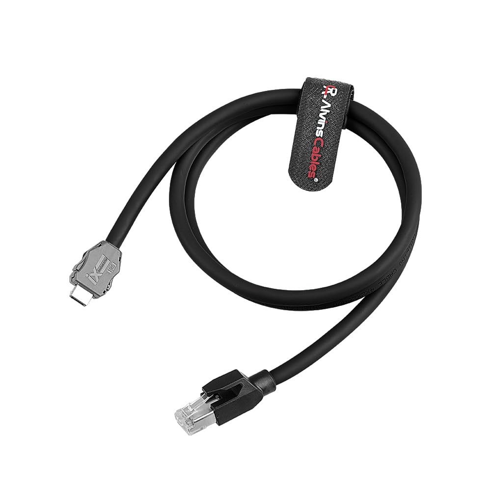 3.3FT IX Industrial Cable IX30G-A-10S-CV(7.0) A Key RJ45 for PLC Machine Vision