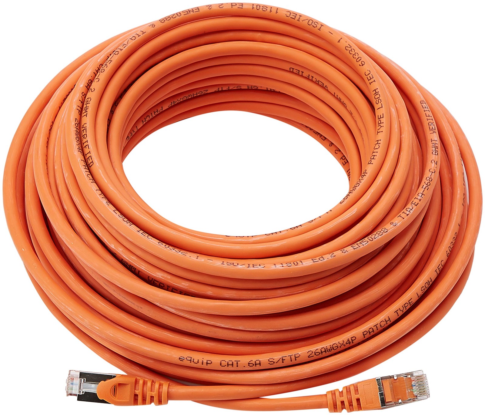 Equip 606610 Patch Cable RJ45 SFTP Cat6A 20.0m Orange (SSTP) PIM 20,00 Meter
