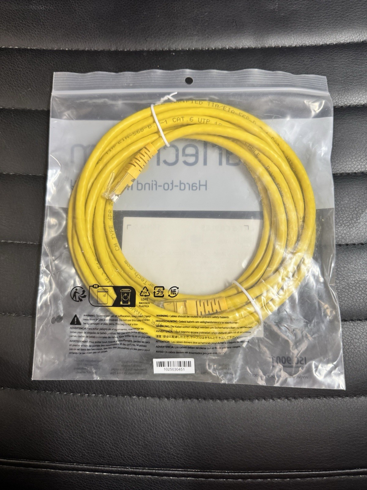 StarTech.com C6PATCH15YL Cat6 15ft Yellow Molded Round RJ-45 M/M Cable