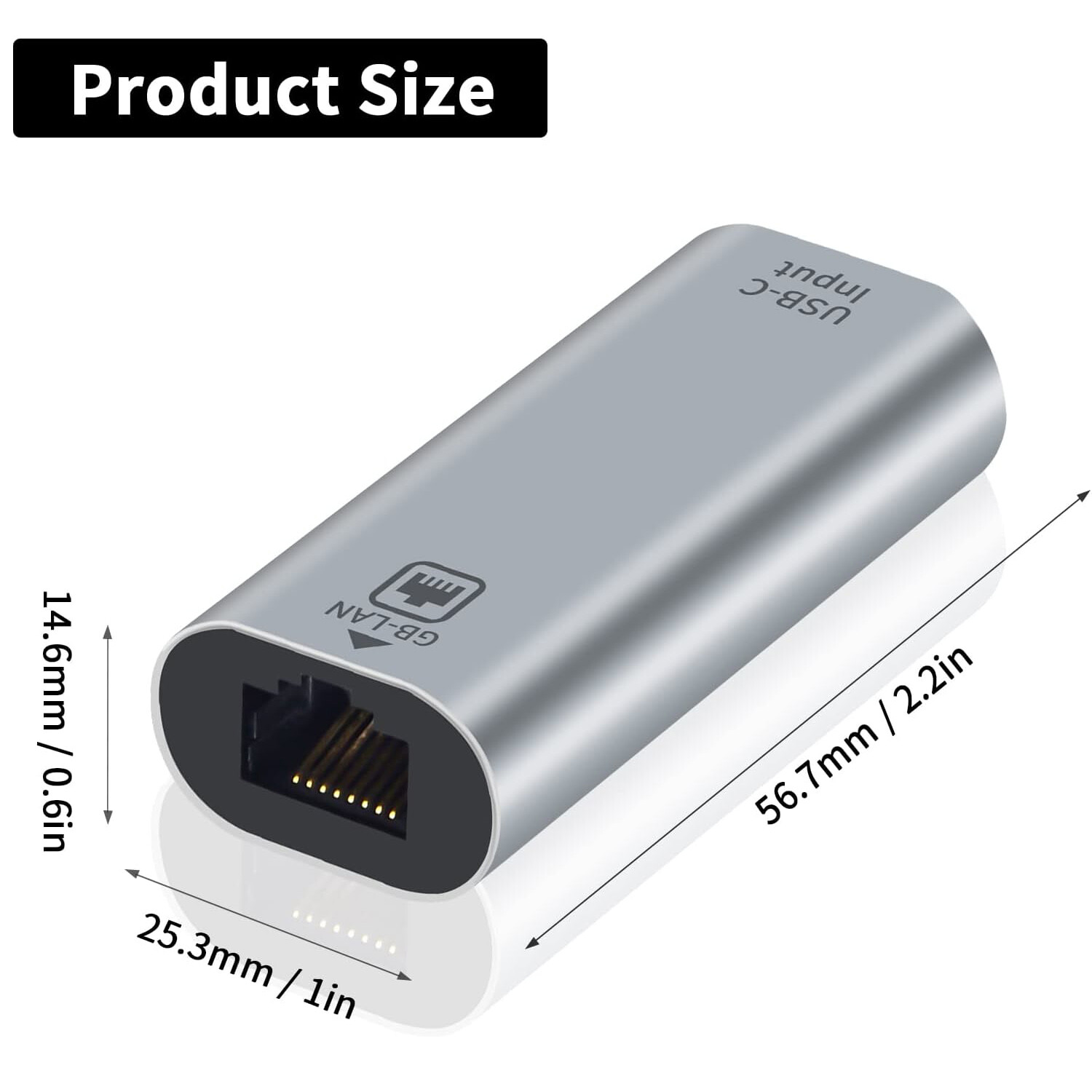 USB C to RJ45 Female Gigabit 1000Mbps Ethernet LAN Network MacBook Pro Adapter