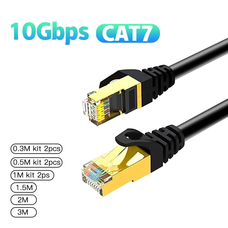 Network CAT7 Ethernet Cable 10Gb RJ45 Lan Network Cable Networking Ethernet Patc