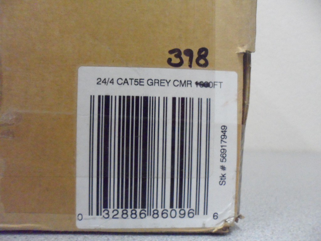 Southwire 398ft. 24/4 Solid CU CAT5e CMR Riser Data Cable in Gray 56917949