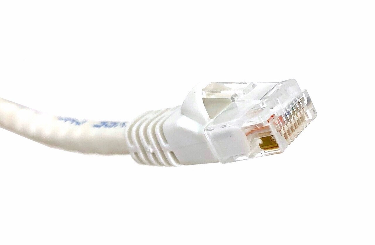 10 PACK LOT 1FT CAT6 Ethernet Patch Cable White RJ45 550Mhz UTP 0.3M