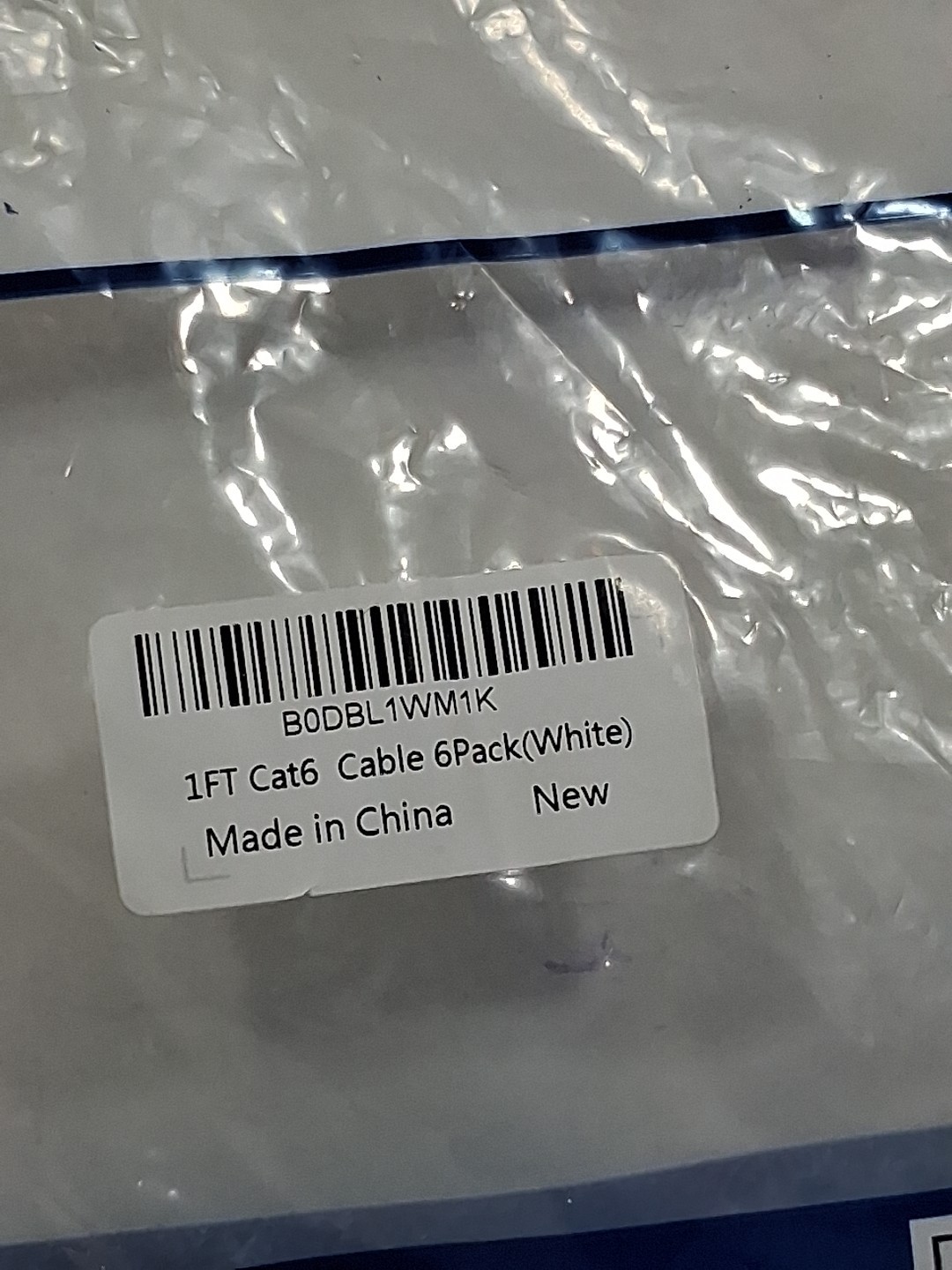Catbose 1ft Cat 6 Cable 6 Pack, RJ45 Patch Cord. Lot Of 17