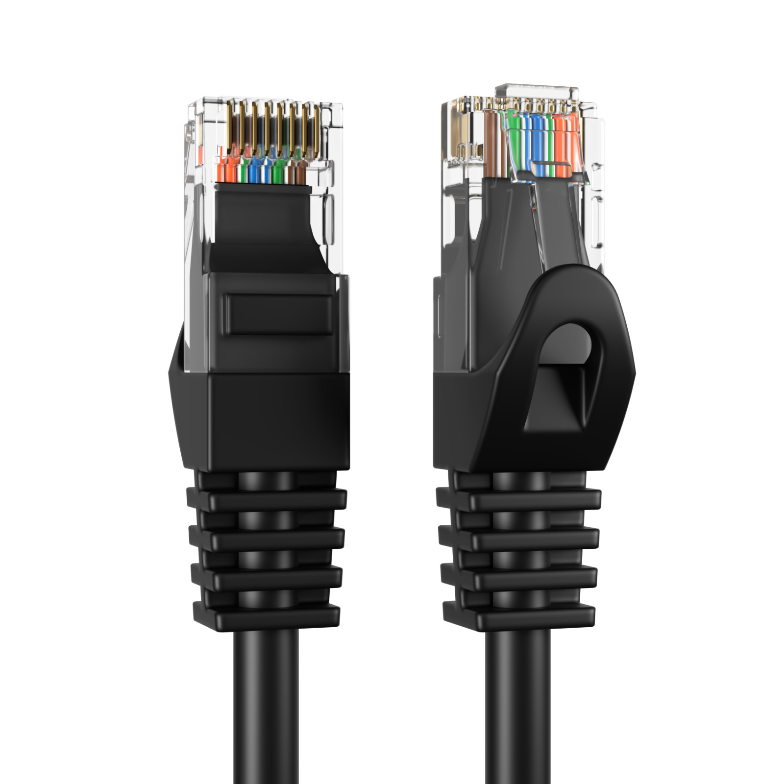 Cat5e Black Ethernet Patch Cable UTP LAN Network Cord 1.5FT- 20FT Multi-Pack LOT