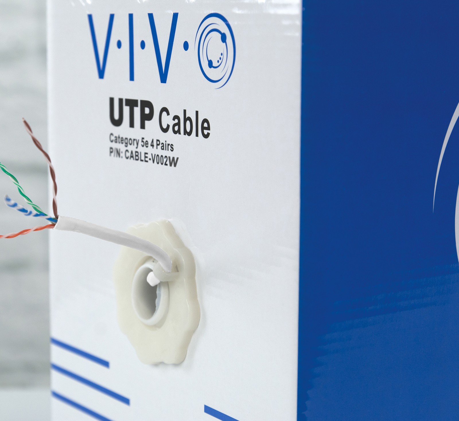 VIVO White 500ft Bulk Cat5e LAN Ethernet Cable / Wire UTP Pull Box