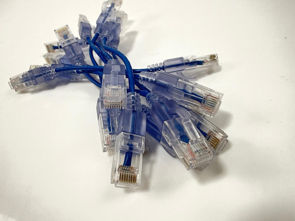 Monoprice SlimRun Cat6A Ethernet Patch Cable 10-Pack 1ft Black RJ45 10Gbps