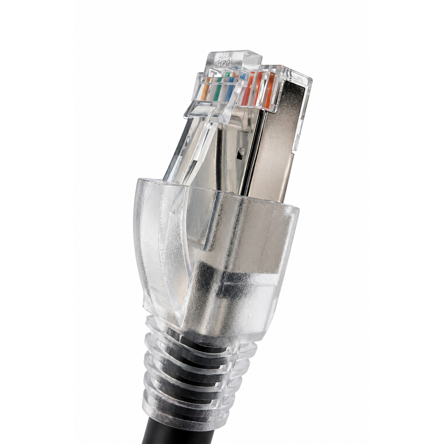 CAT6A Shielded Outdoor Direct Burial UV Patch Cable 10G SOLID COPPER Black 175FT
