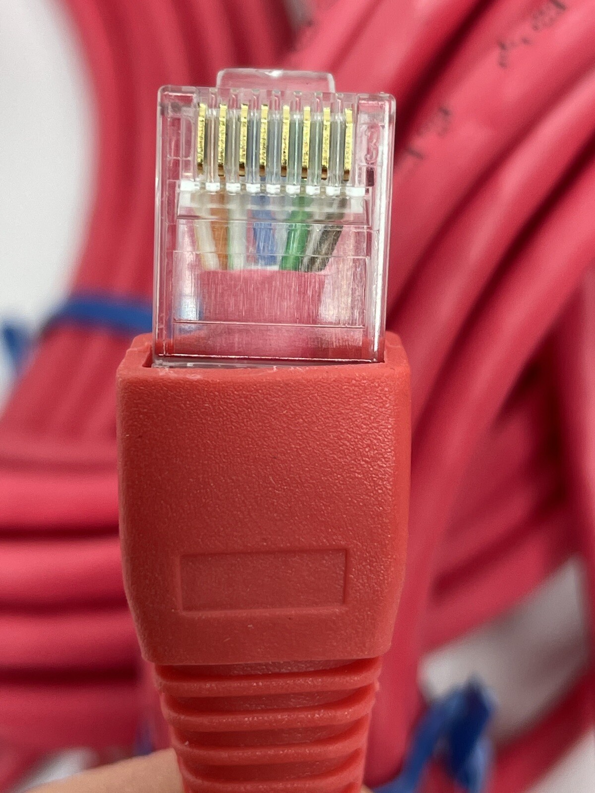 LOT OF 6 – 25FT CAT6E Patch Cord Cable 600mhz Ethernet Internet Network LAN RED