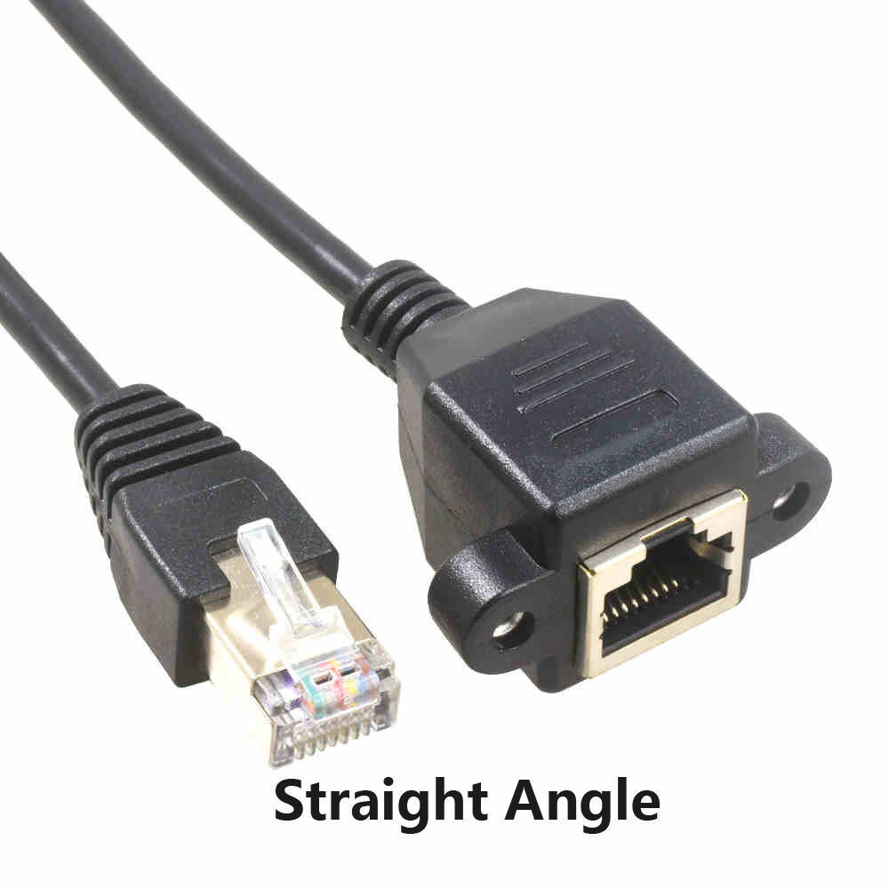 RJ45 Male to Female Ethernet Network Screw Panel Mount Extension Cable 0.3m -3m