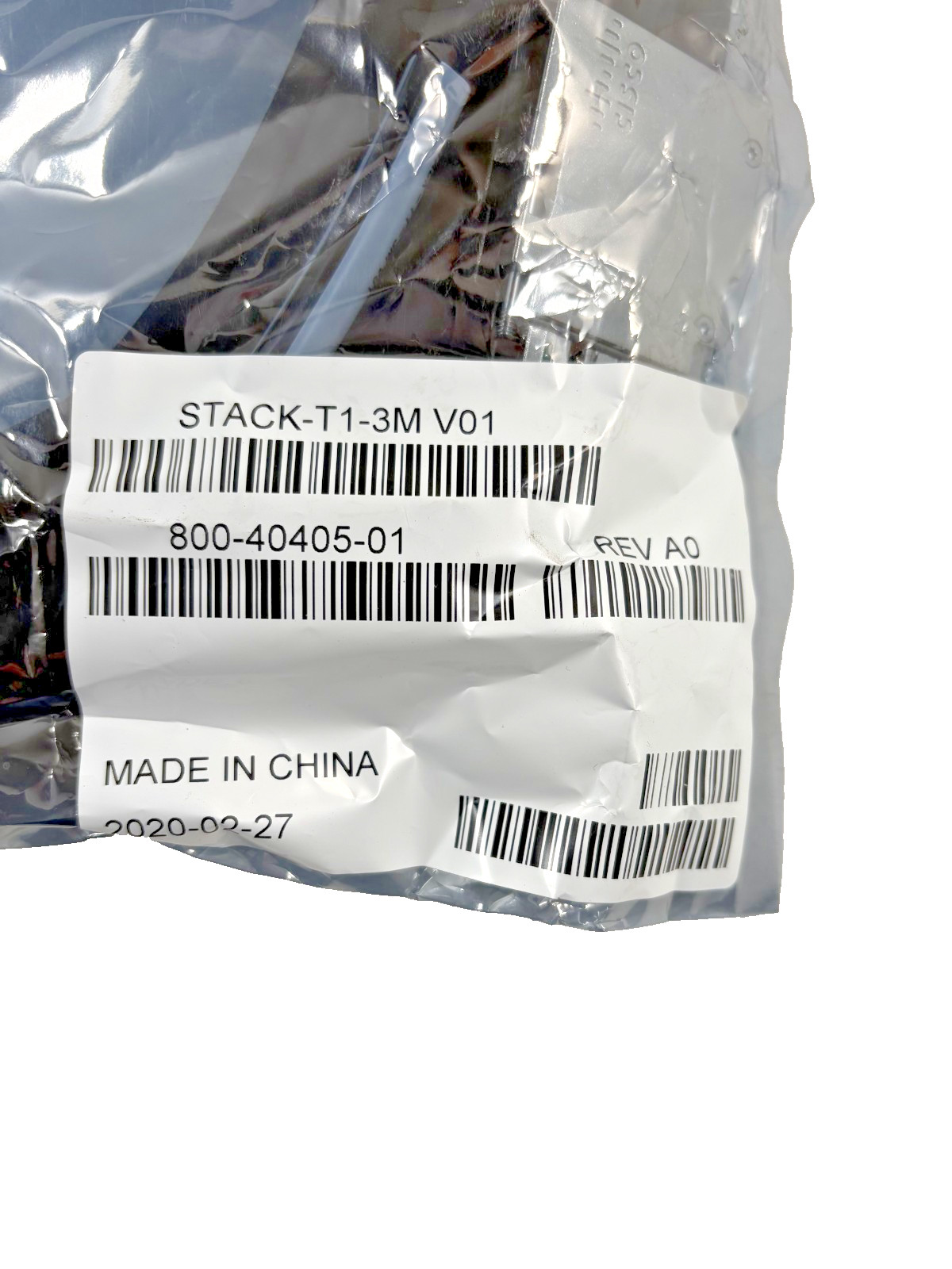 New Open Box CISCO 800-40405-01/STACK-T1-3M StackWise-480 3Meter Stacking Cable
