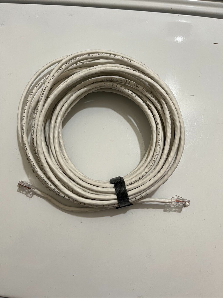 100 feet CAT6 Patch Cable 550 MHZ, 23 AWG, CMR, Solid Bare Copper Wire