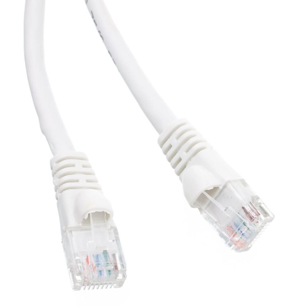 6 INCH Cat6 Copper Ethernet Patch Cable Snagless Boot POE White 10X8-09100.5