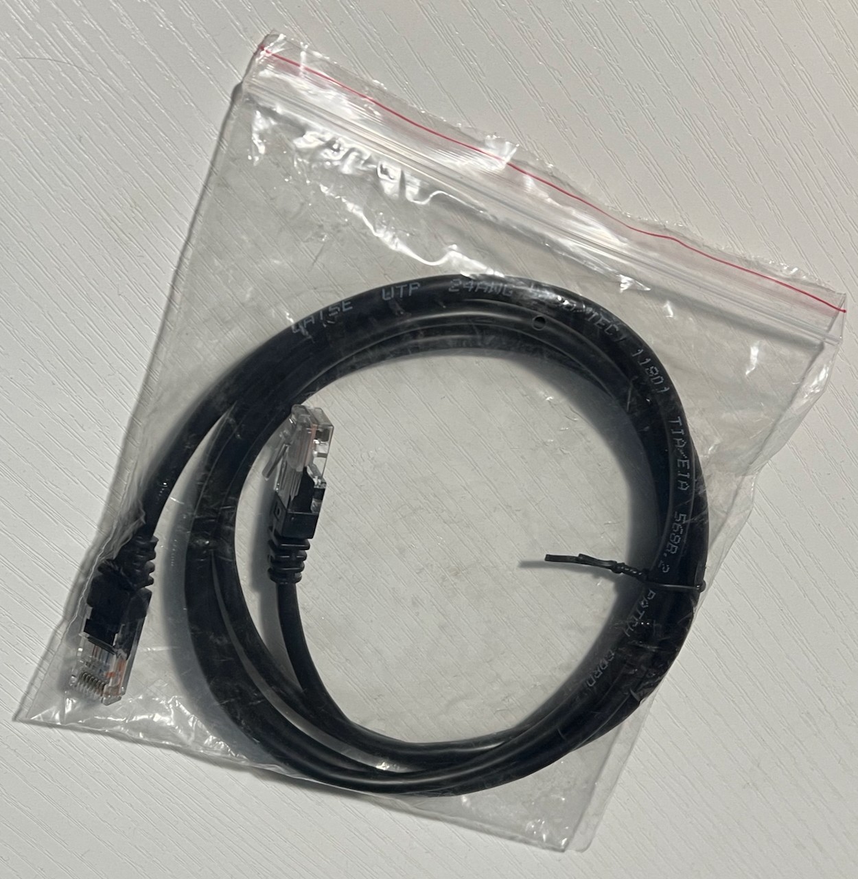 Ethernet Network Cable – 5 Foot Black – LAN Cat5e Patch Cord – 5 Ft – NEW