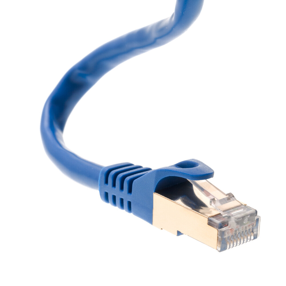 Cat7 S/FTP Ethernet Patch Cable High-Speed 600MHz Blue 6FT- 25FT Multi Pack LOT