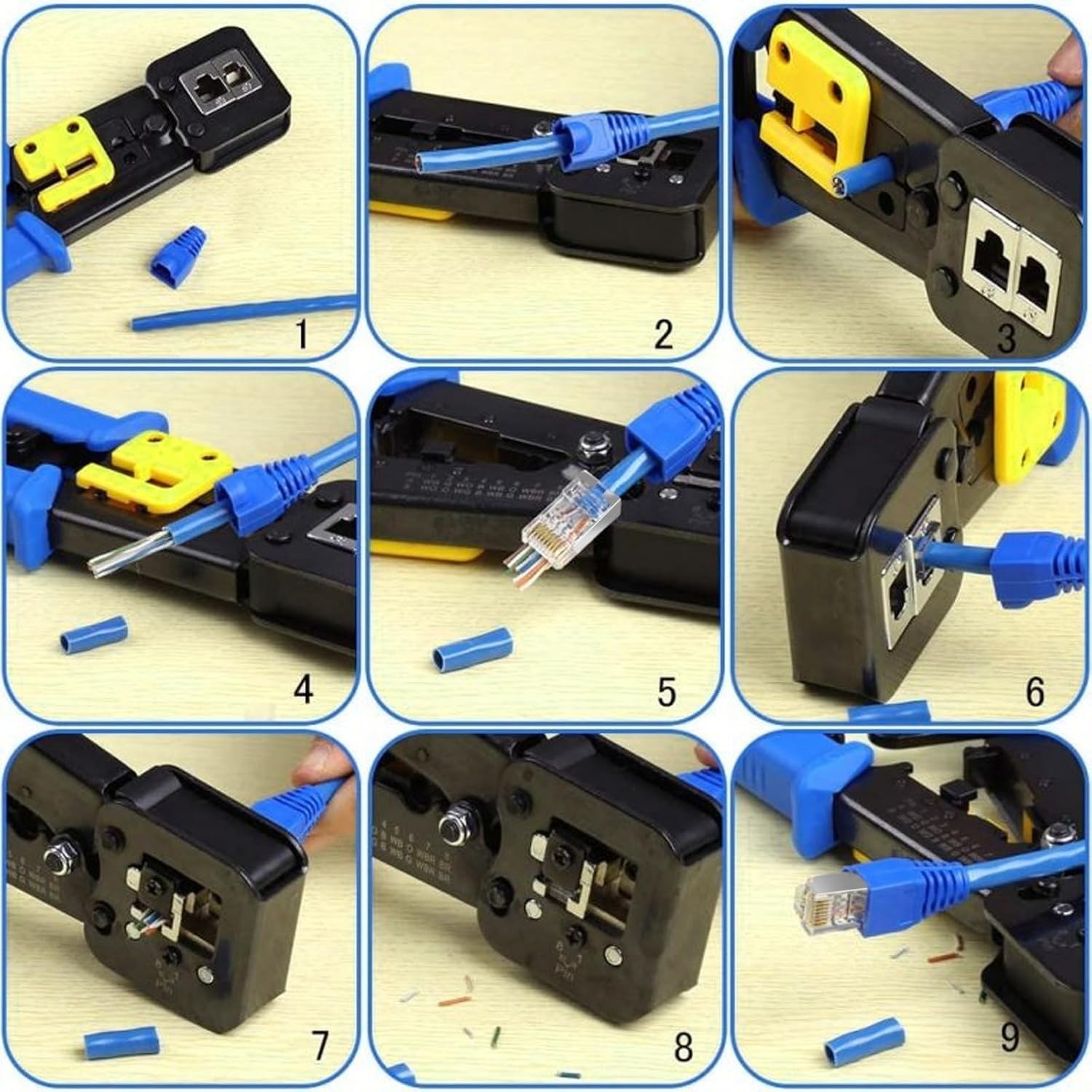 Strain Relief RJ45 Connector Boots, 100PCS Blue – Compatible with Cat5/Cat6
