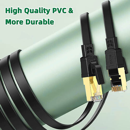 WEISUDA Ethernet Cable Cat8 RJ45 Internet Network Patch Cord for Laptop Router