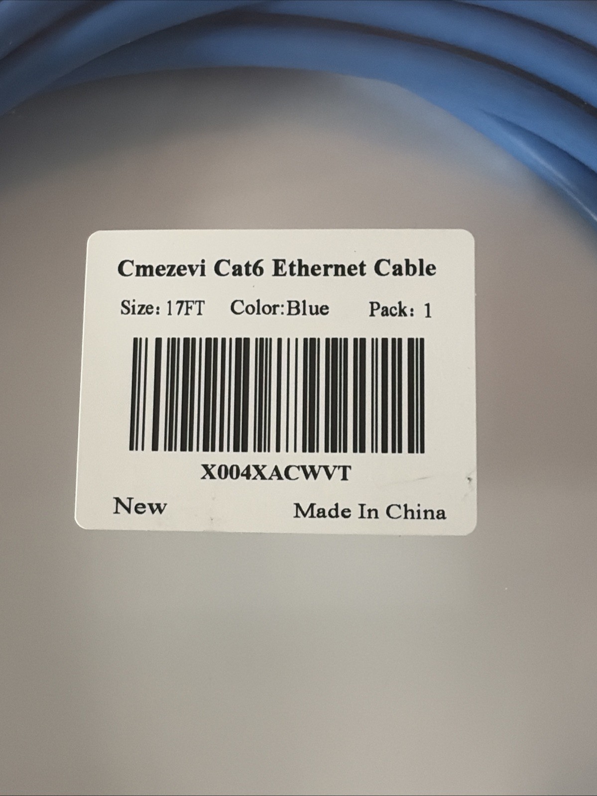 Ethernet cable Cat 6 Compatible with PC, Laptop, Modem, Router, TVs. 17′
