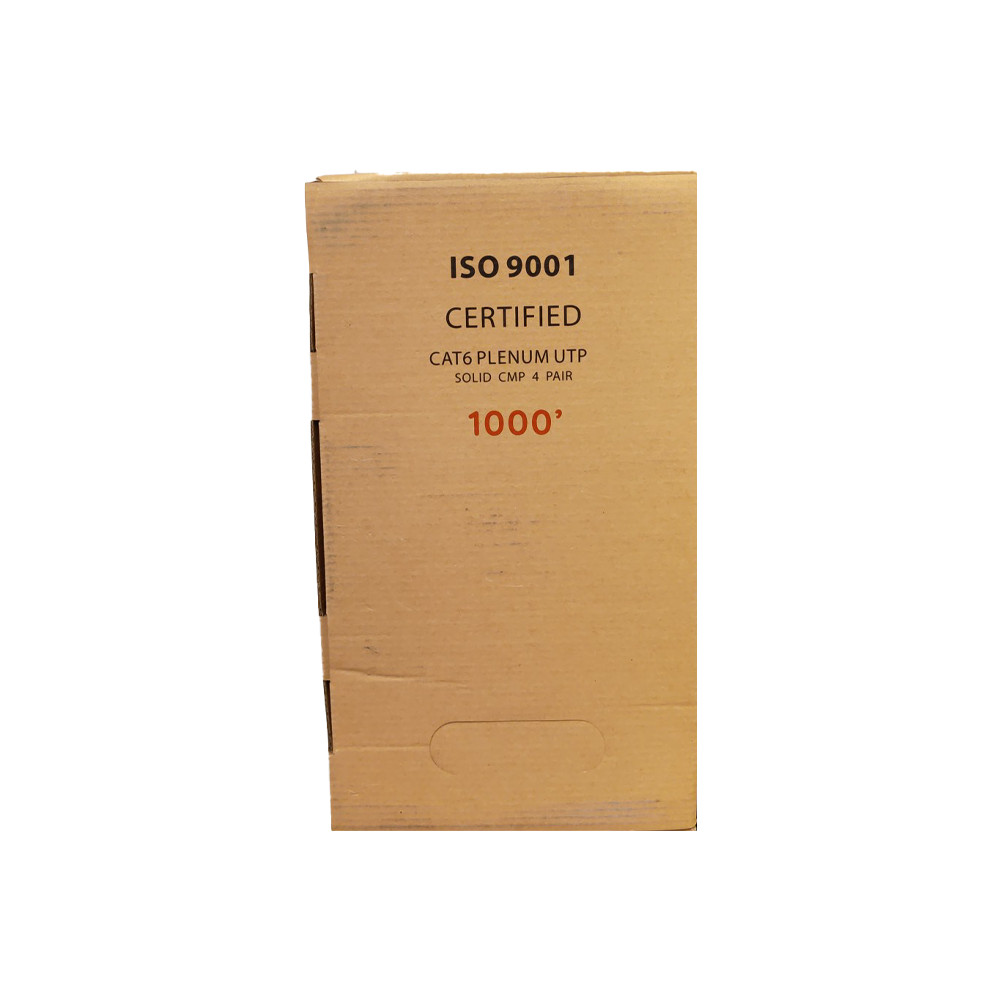 CAT6 Plenum Ethernet Cable 1000FT, 23AWG 550MHz UTP Blue