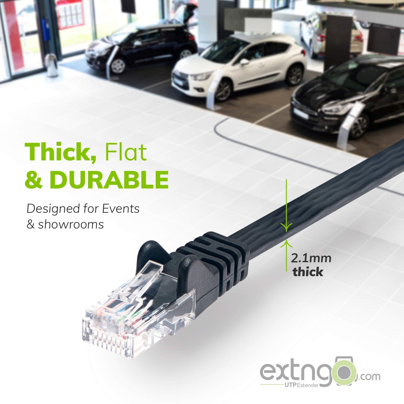 Retractable CAT6 Ethernet Cable Extender 33 ft – Flat Portable Network Cable …