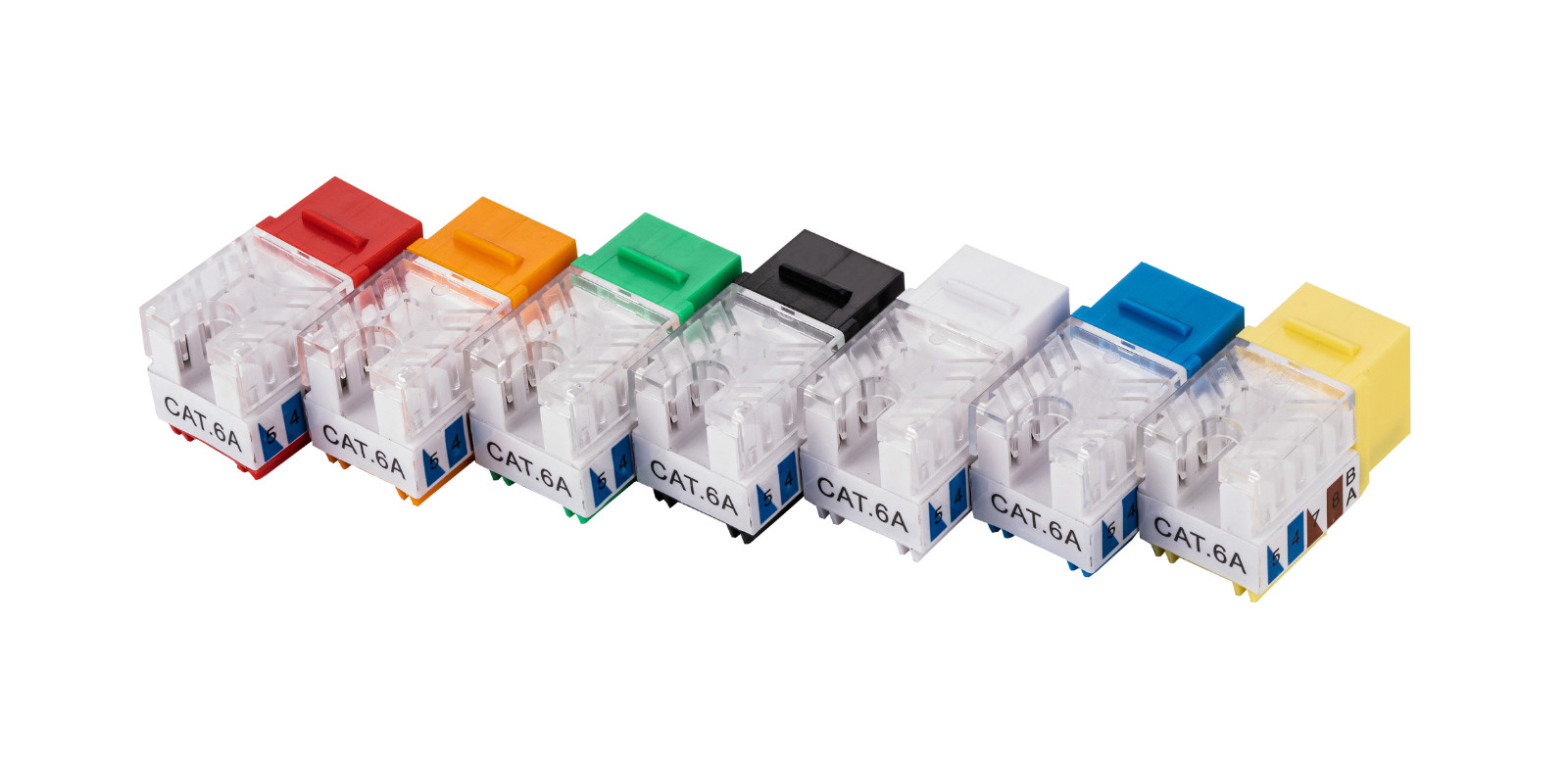 CAT6A 45° Angled Keystone Ethernet Wall Jack Punch Down UTP 45-Degree lot