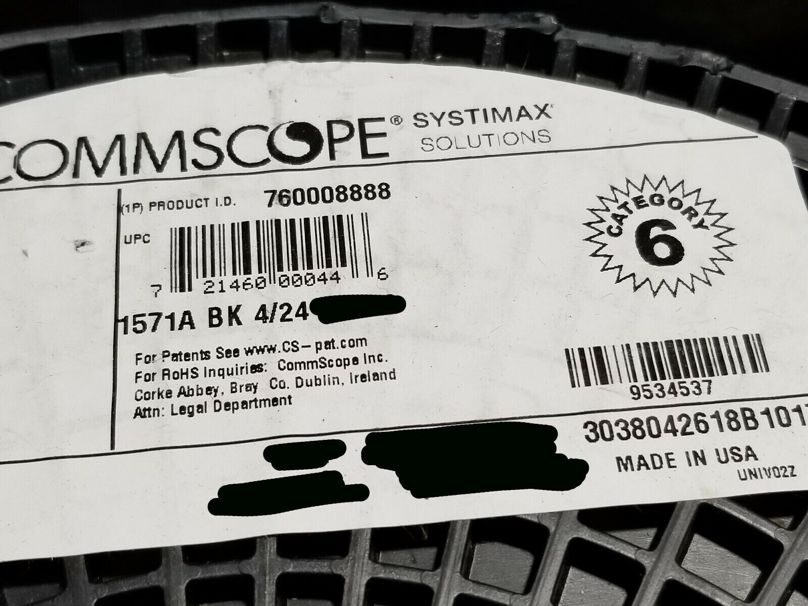 CommScope 1571A GEL 200FT Cat6 Outdoor Direct Burial Cable network Copper UV