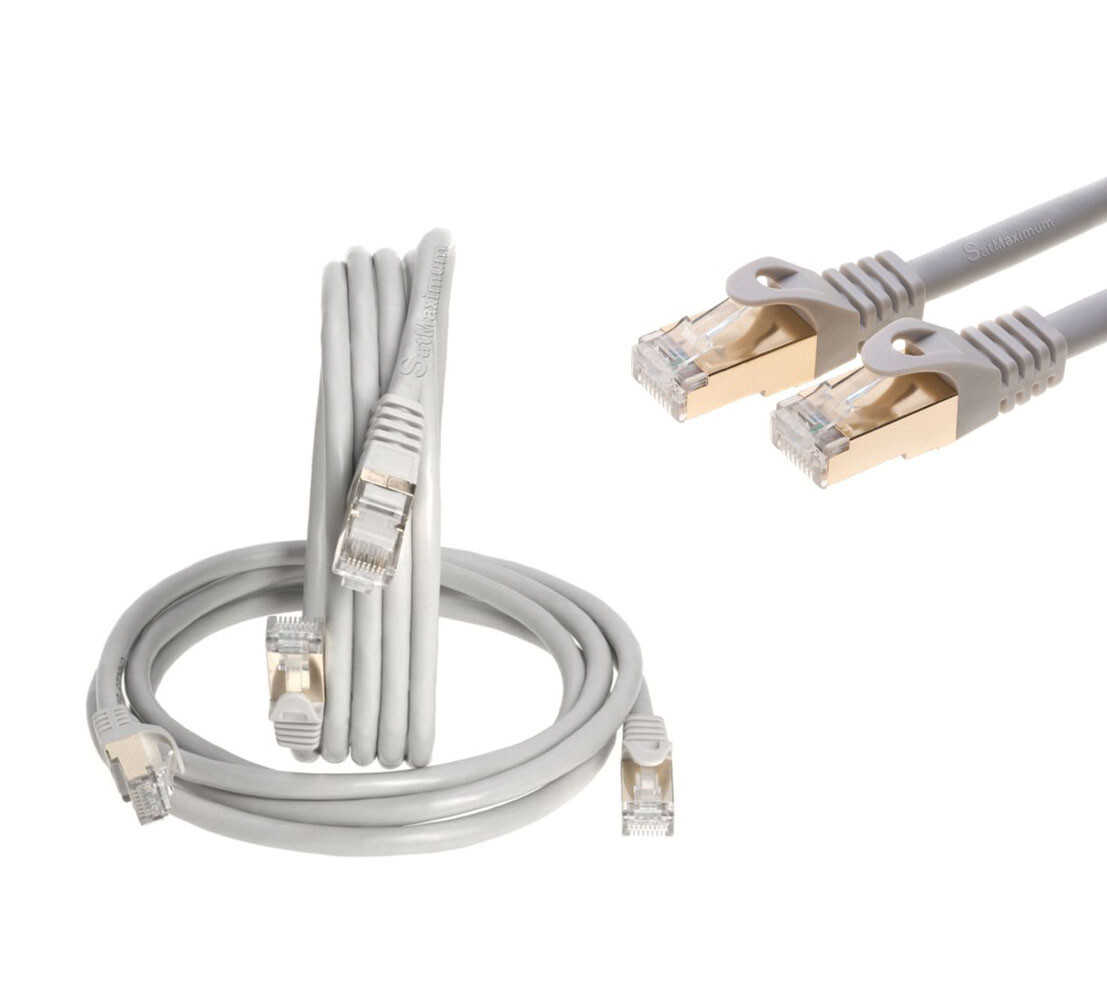 Cat7 S/FTP Ethernet Network Cable High Speed LAN Patch Cord Gray 6f-20ft- LOT