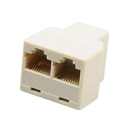 4 Pack RJ45 Splitter Connector Adapter 1 to 2 Female Port Plug 3 Way CAT 5 6