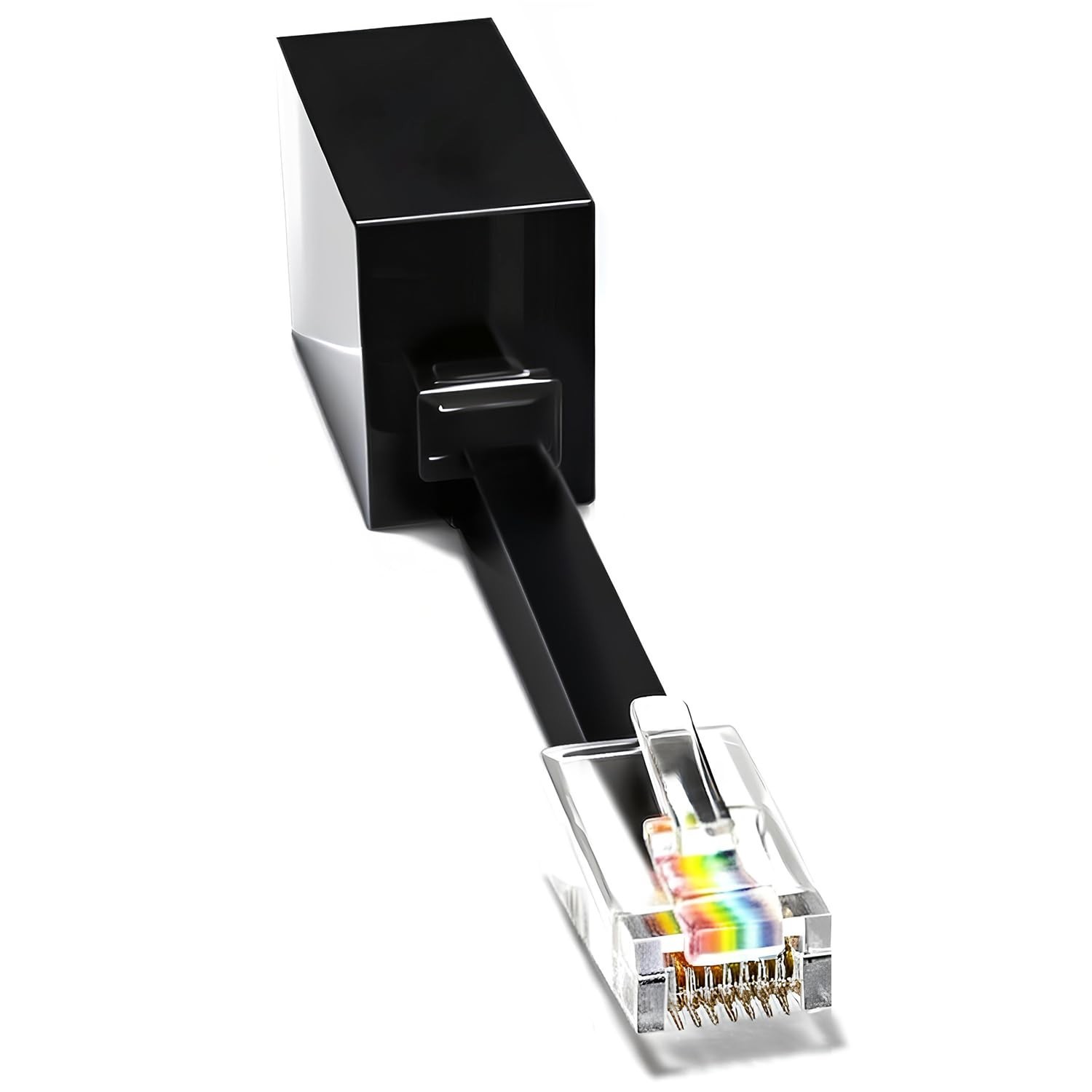 1-Pack RJ11 to RJ45 Adapter Phone Line to Ethernet – RJ11 Female to RJ45 Male…