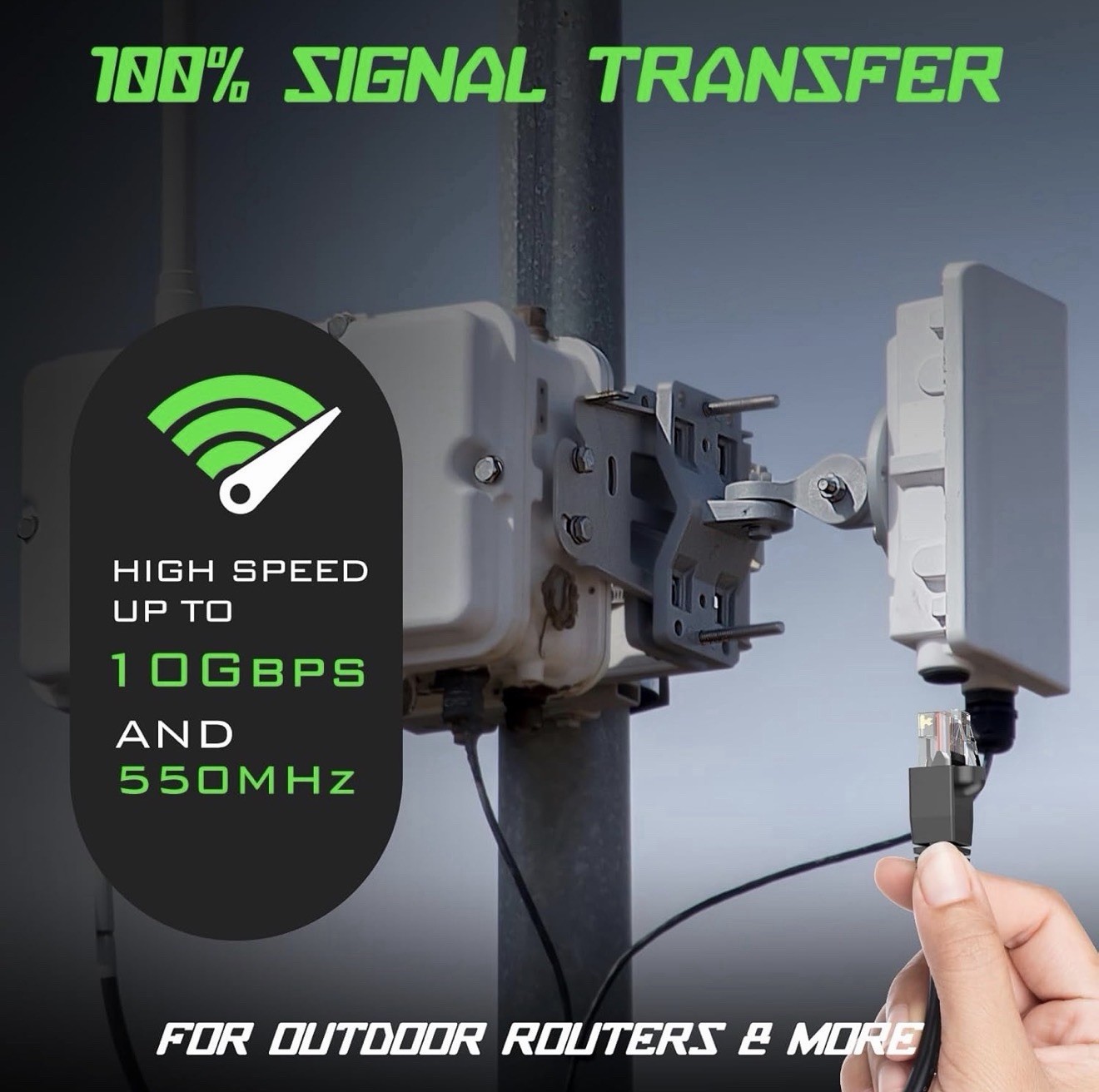 Cat 6 Ethernet Cable 250FT High Speed 10Gbps 24AWG Heavy Duty 550MHZ
