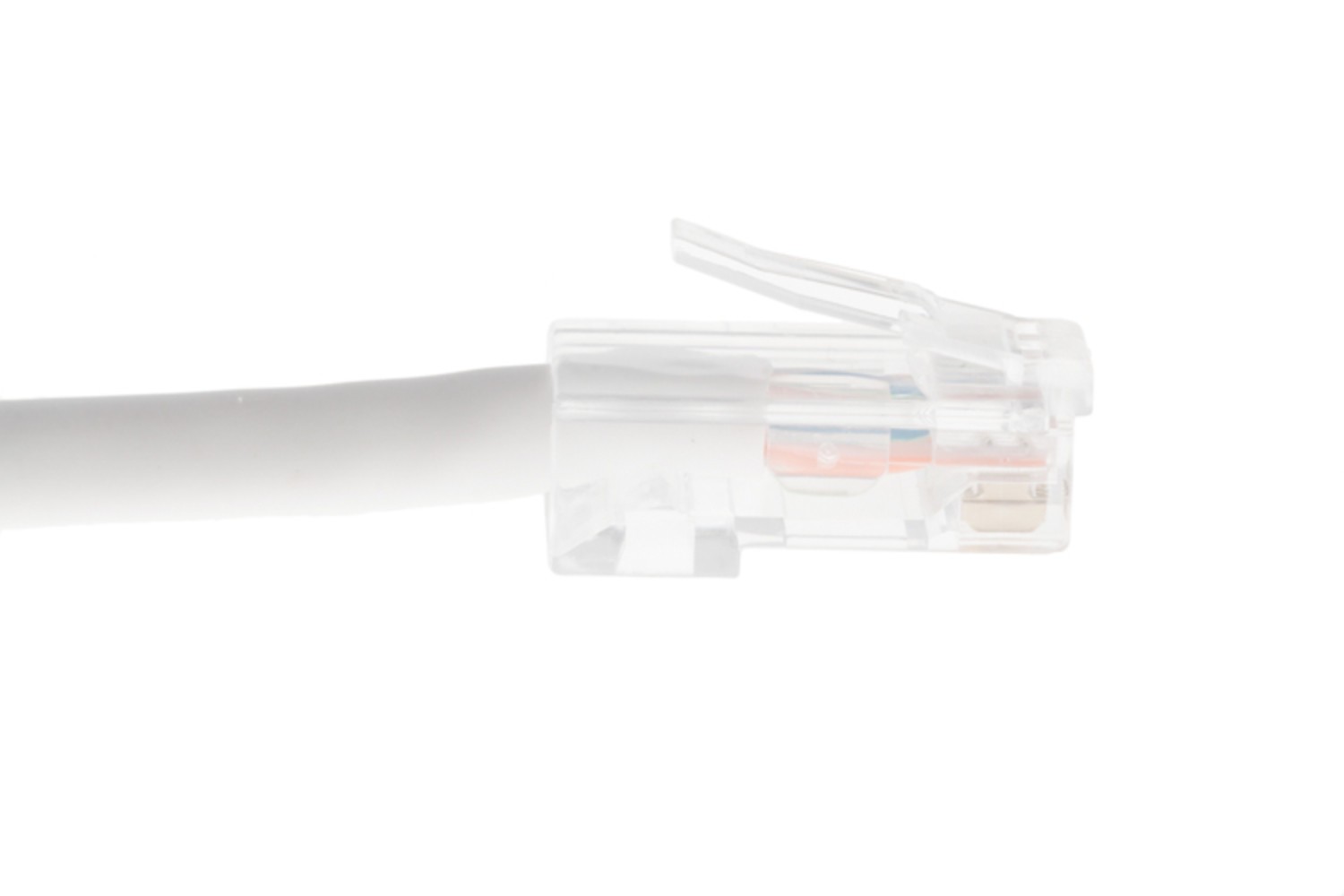 CAT6 Ethernet Patch Cable, Non-Booted, 50 Foot, White – Lifetime Warranty