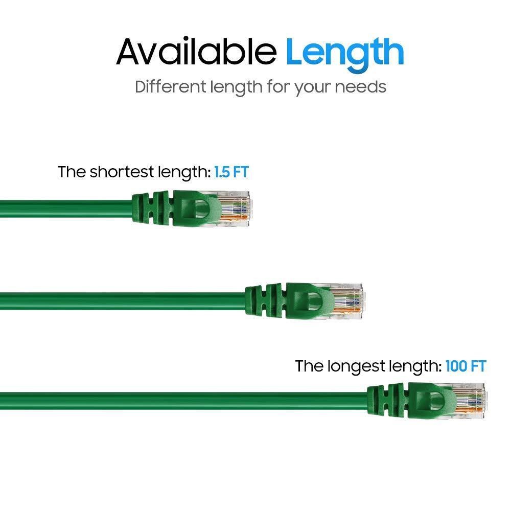 CAT 6 Ethernet Cable Lan Network CAT6 Internet Modem Green RJ45 Patch Cord LOT