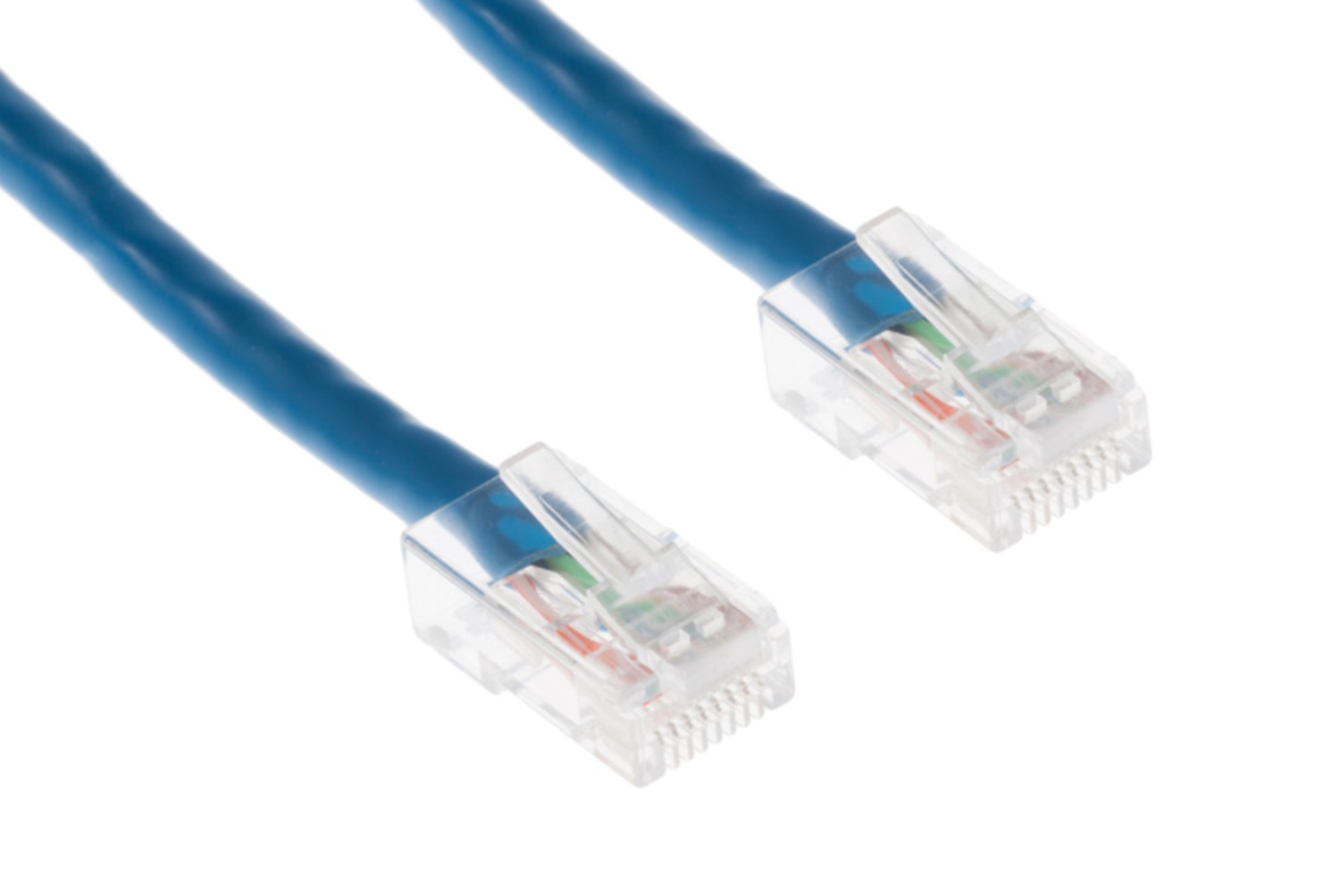 CAT6 Ethernet Patch Cable, Non-Booted, 50 Foot, Blue – Lifetime Warranty