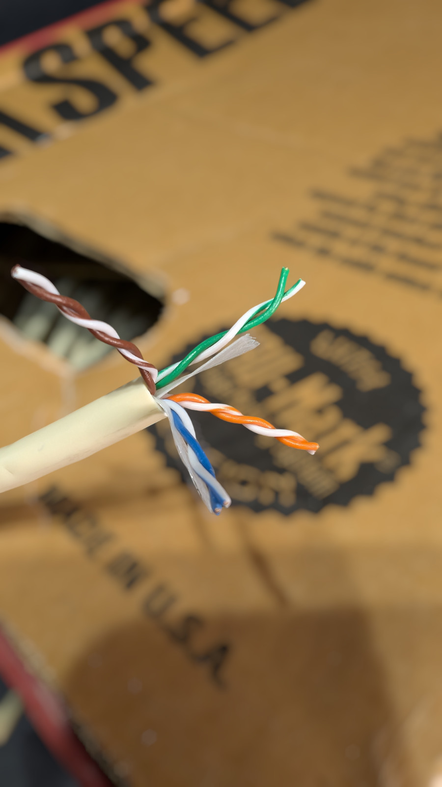 General Cable CAT 6 Station Wire 4P/23AWG CMX INDOOR/OUTDOOR CMR – IVORY 942ft.