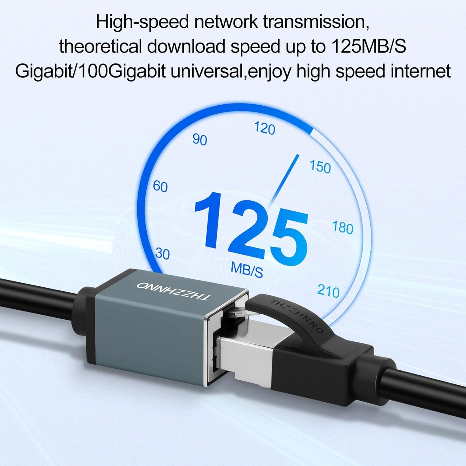 Cat6 Ethernet Extension Cable 15FT, 1000Mbps RJ45 Male to Female Cable, Gigabit