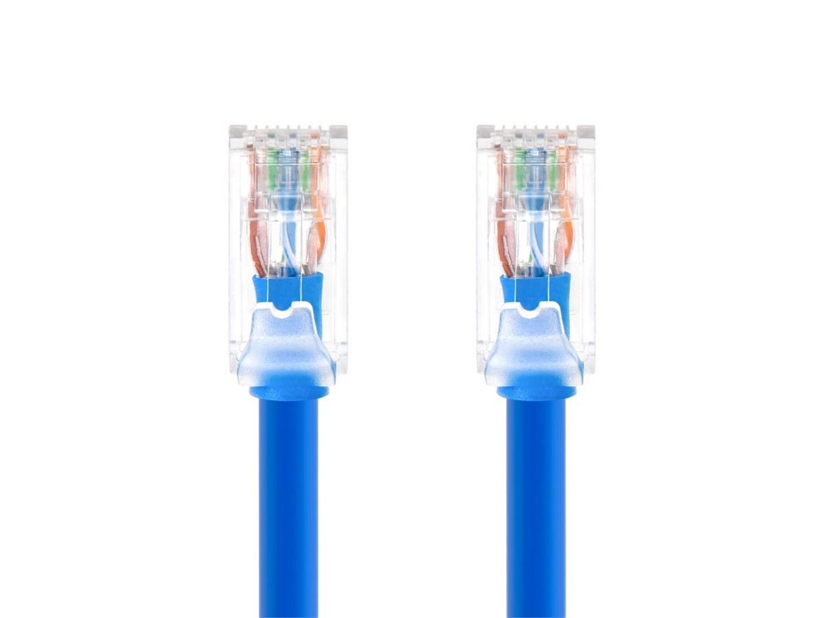 Monoprice Cat6A Component Level Patch Cable 5 Feet Blue UTP 24AWG 500MHz RJ45