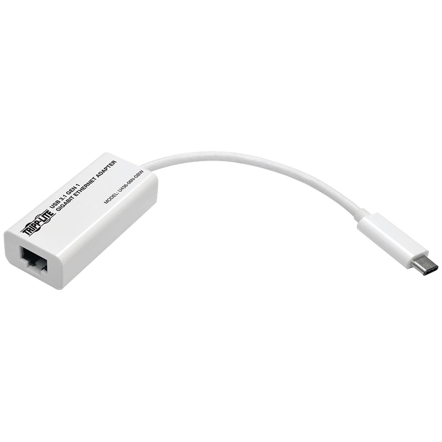 TRIPP LITE USB 3.1 Gen 1 Type-C to Gigabit 0.6″ x 1.1″ x 2.4″ x 6″, White