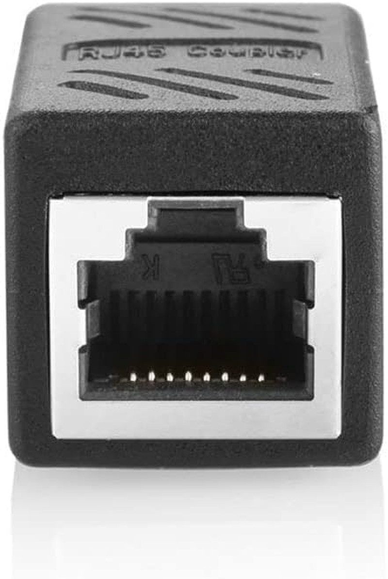 2Pcs RJ45 Coupler Connector Coupling Extension Adapter Cat6A Network LAN Etherne