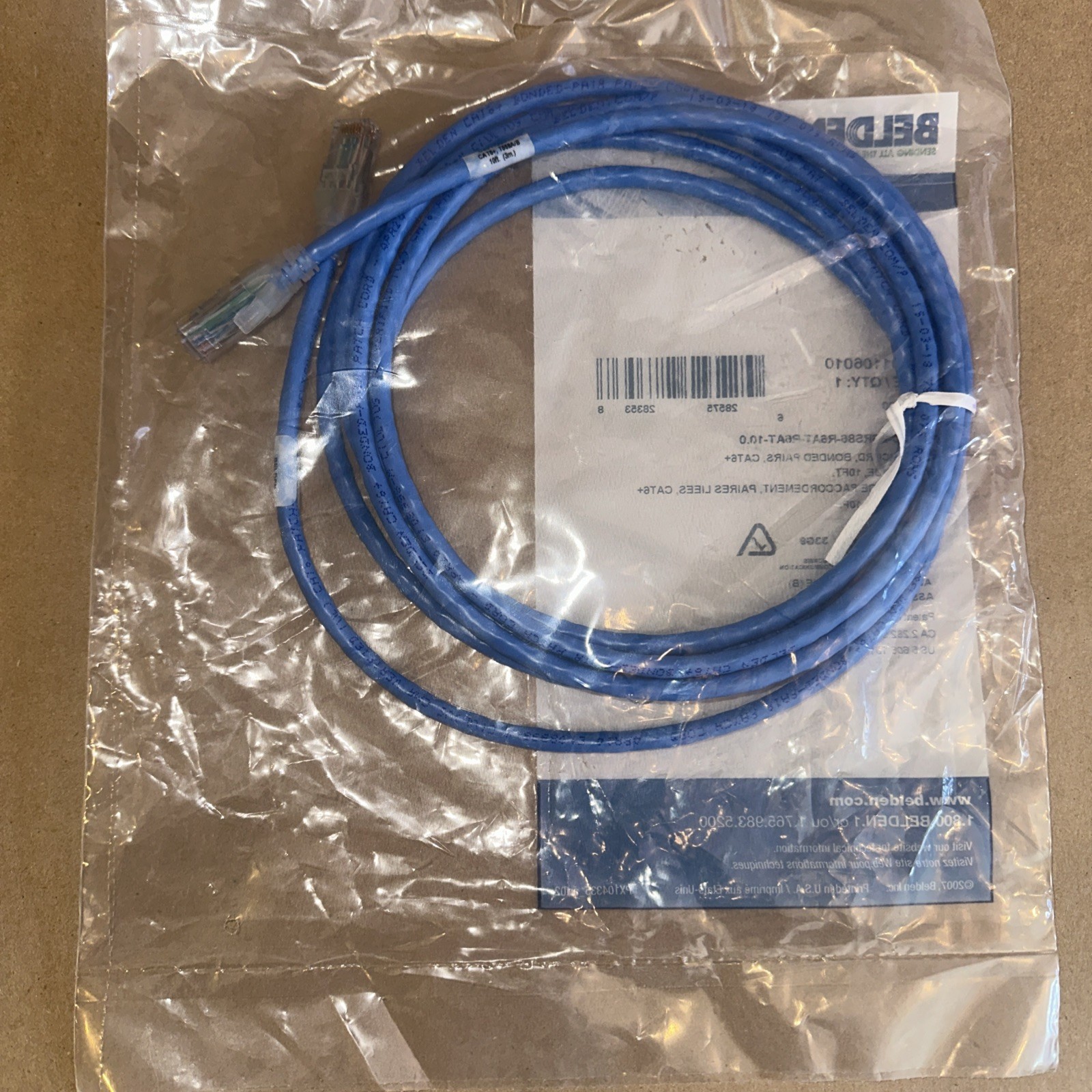 Belden CAF1106010 10GX NXPC-D5RS86-D1AT-D1AT-10.0 Patch Cord – 10 ft