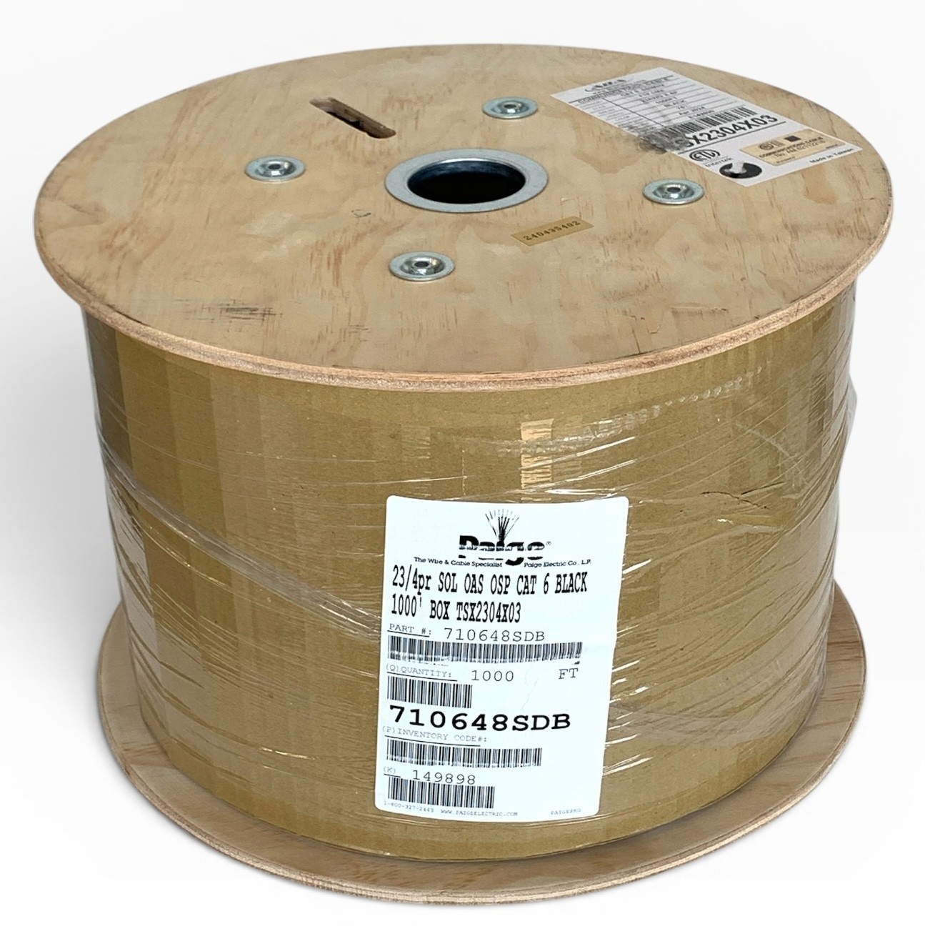 Paige 23 4pr SOL OAS OSP CAT 6 Outdoor/Direct-Burial Cable 1000 ft.
