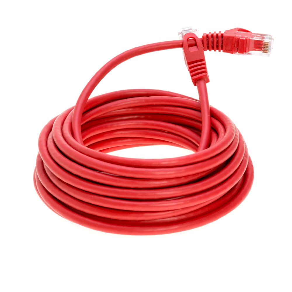 CAT6 Red Ethernet Patch Cord LAN Network Cable RJ45 50FT- 200FT Multi-Pack LOT