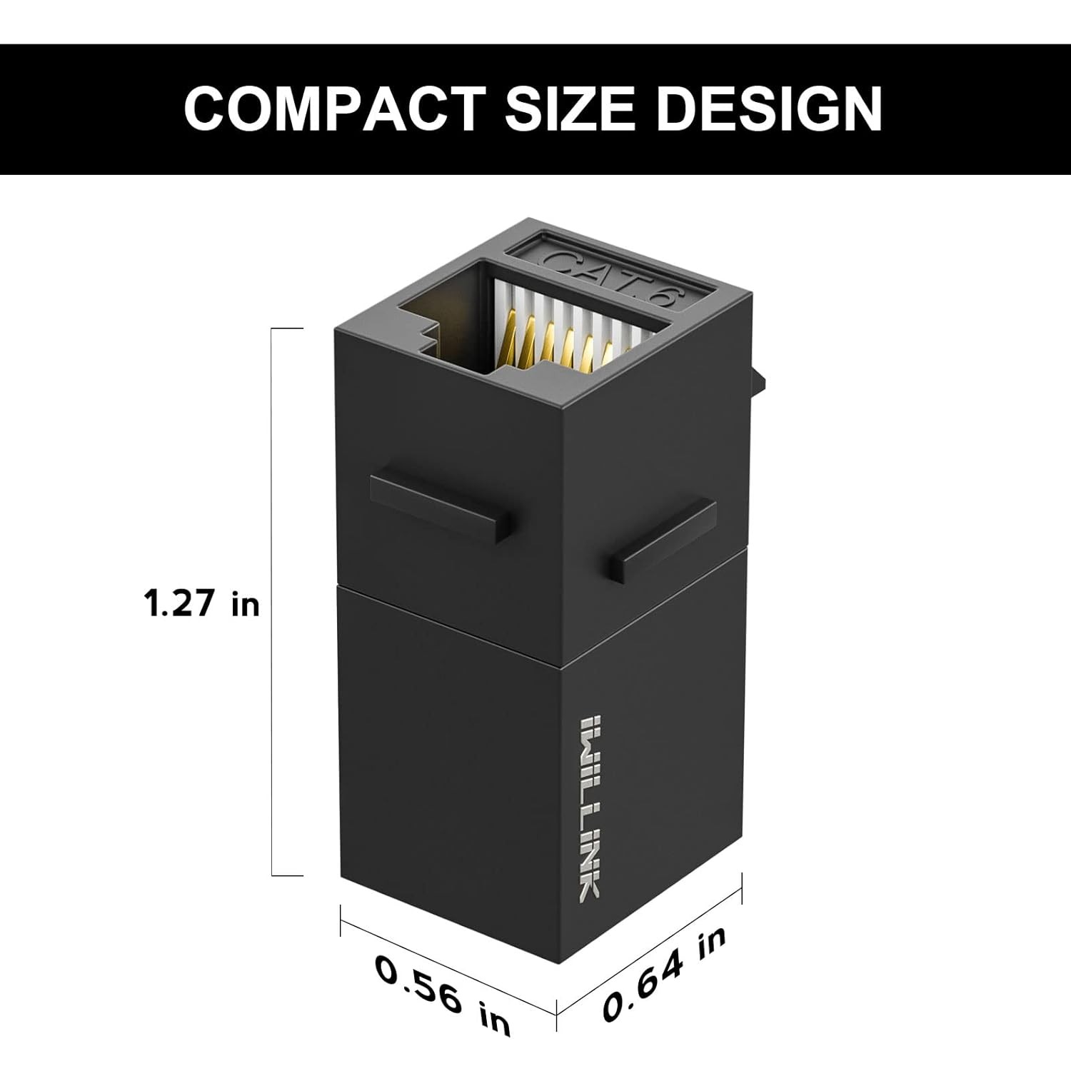 iwillink RJ45 Cat6 Keystone Coupler 10-Pack, Female to Female Cat6 Keystone