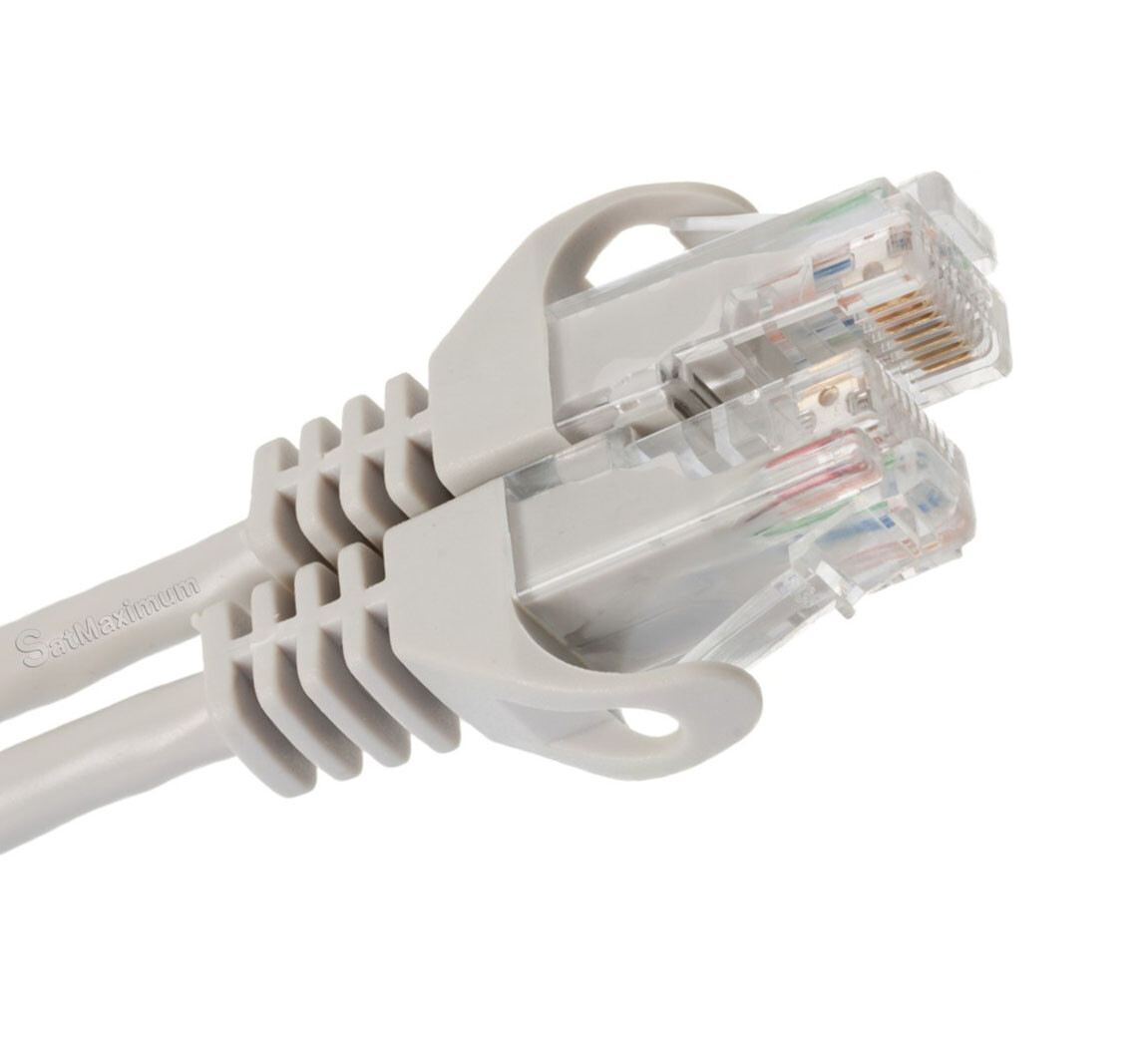 CAT5 Ethernet Patch Cable LAN Network Internet RJ45 Cord Gray 25FT- 200FT LOT