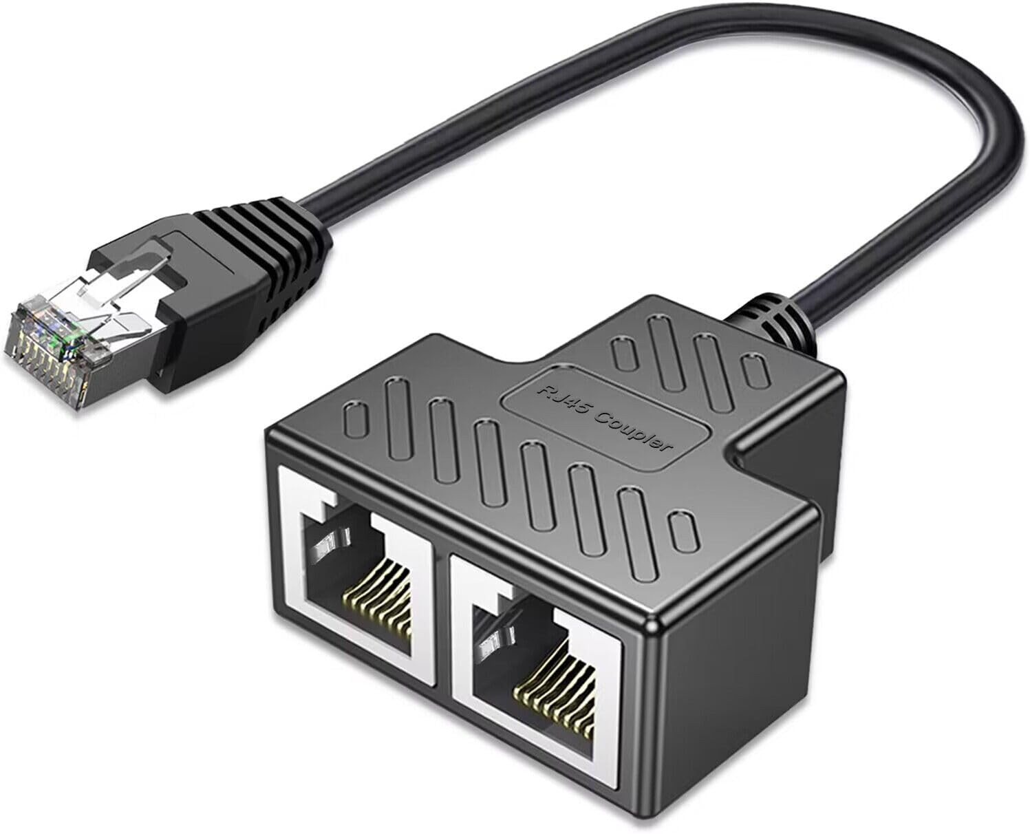 AKWOR Ethernet Splitter 1 to 2, RJ45 Network Splitter Starlink Ethernet Adapter