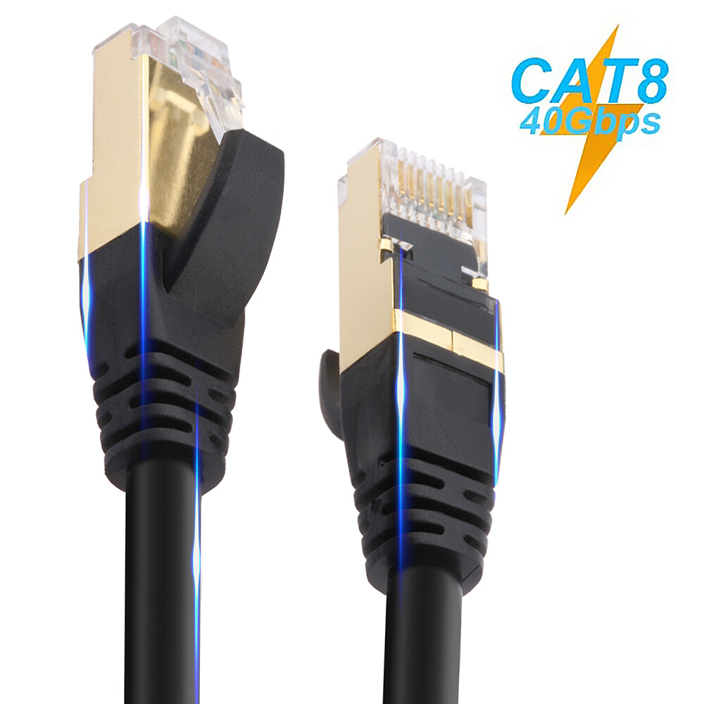 Short&Long Shielded Cat 8 Ethernet Cable Cord 3ft 6ft 10ft 25ft 50ft 66ft Lot