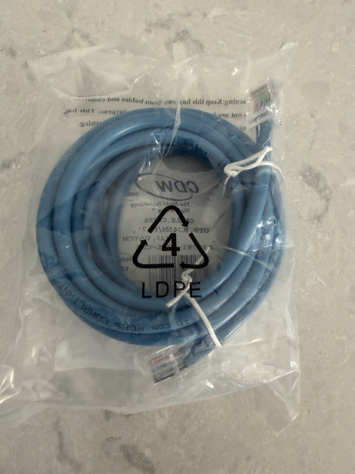 LOT OF 4 – BELKIN A3L781-07BL-CDW 7FT CAT5E BLUE RJ45M/M ETHERNET CABLE – 630135