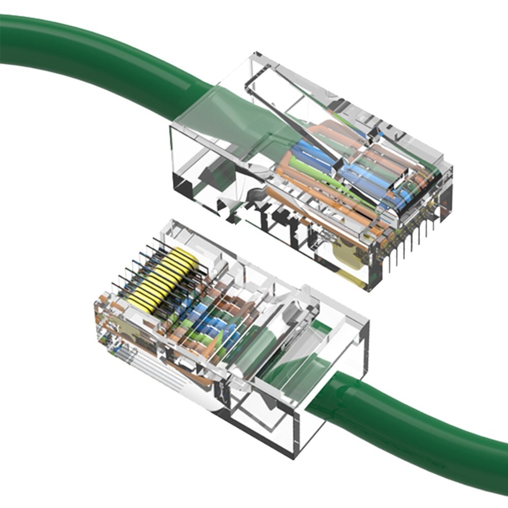 0.5FT Cat5e RJ45 Ethernet LAN Network UTP Non-Booted Patch Cable Copper Green