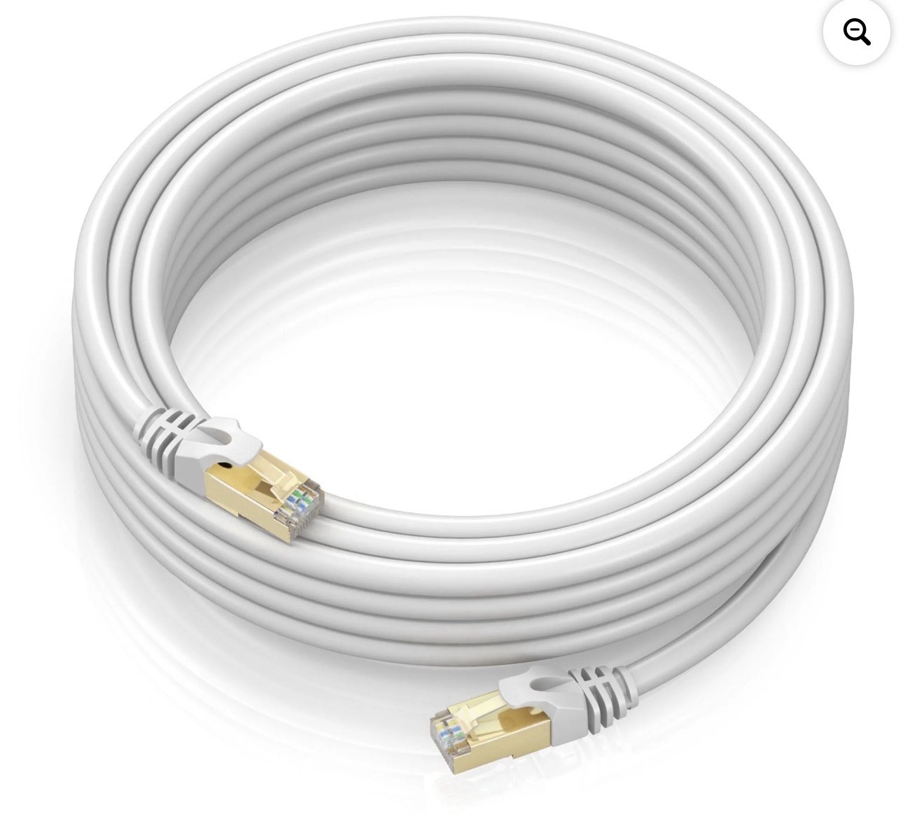 Cat 7 Ethernet Cable 75 ft -RJ45 Connector-double shielded STP-10 Gigabit 600MHZ