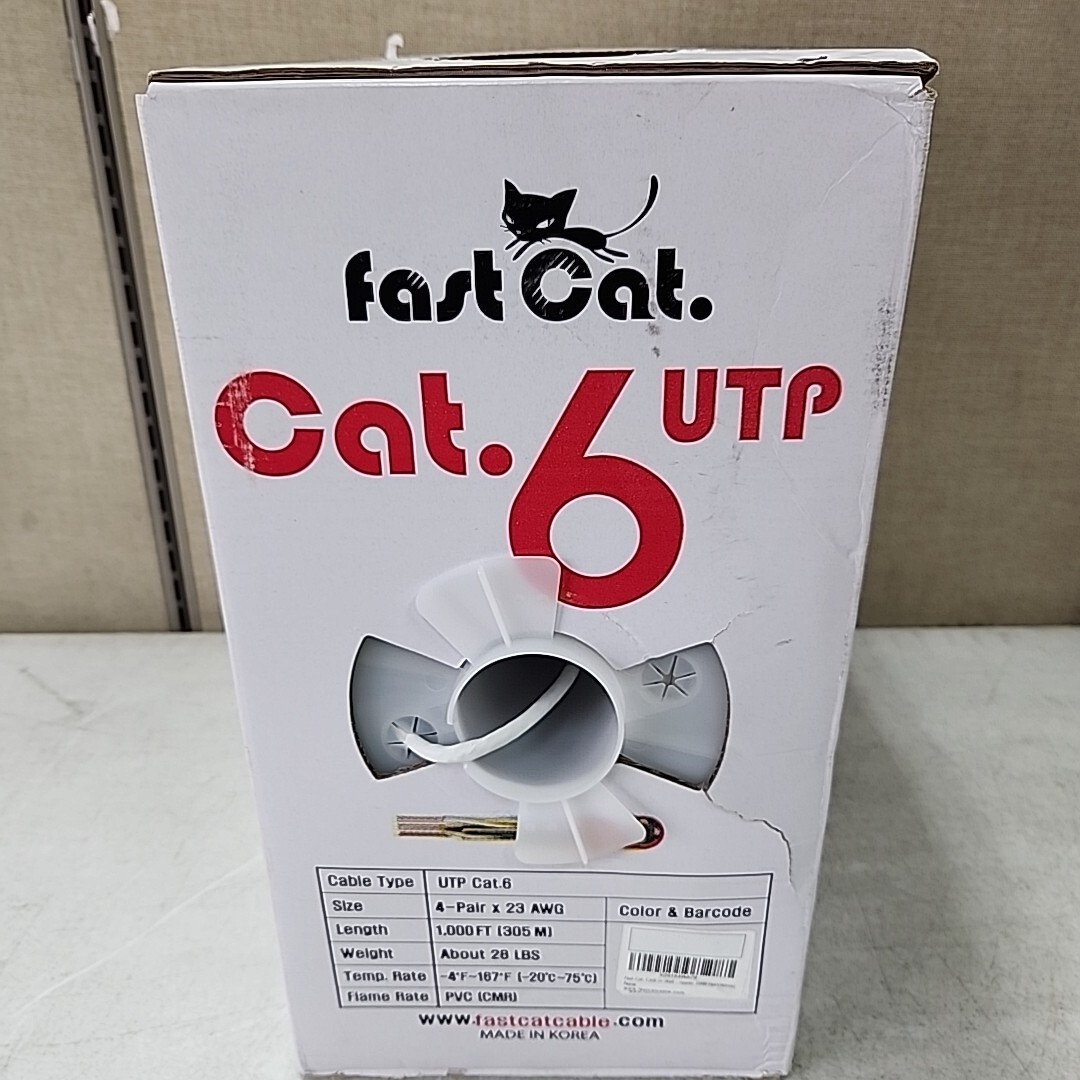 Cat6 Cable 1000ft 23AWG Solid 4 Pair Bulk Cat 6 Ethernet Cable (UTP CMR) 550MHz